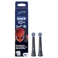 Produktbild: Oral-B iO Kids 6+ Marvel Spiderman Aufsteckbürsten — ORIGINAL Zahnbürstenaufsatz für Oral-B iO Kids Elektrische Zahnbürsten Kinder, Sanft zu Zähnen und Zahnfleisch, ab 6 Jahren — Schwarz, 2 Stück