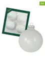 Produktbild: Krebs Glas Lauscha Christbaumkugeln in Weiß - 4 Stück - Ø 8 cm, Damen