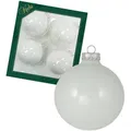 Produktbild: Krebs Glas Lauscha Christbaumkugeln, Weiß, Glas, 8x8x8 cm, Dekoration, Weihnachtsdekoration, Weihnachtsbaumschmuck, Weihnachtskugeln