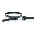 Produktbild: Kabelbinder 4,8 x 200 mm, UV-stabil- 100 Stück - Farbe schwarz (200 mm, 100 Stk.) (05356)