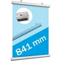 Produktbild: Posterklemmschiene (1 Paar), 2 Aufhänger, Aluminium, silber eloxiert, 841 mm, DIN A0 Hochformat, DIN A1 Querformat