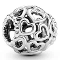 Produktbild: PANDORA All Over-Herzen Charm Sterling-Silber 11 x 11 x 10,7 mm (T/H/B)