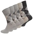 Produktbild: VCA 10 Paar Herren Socken mit KARO Muster, Baumwolle mit Elasthan, Gr. 39-42