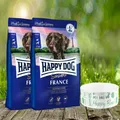 Produktbild: 22 kg Happy Dog Sensible France 2 x 11 kg + Happy Dog Futternapf *geschenkt*