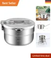 Produktbild: Camping Topf - Edelstahl Camping Kochgeschirr Kochtopf Mit Deckel Und Faltbar...