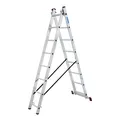 Produktbild: KRAUSE Vielzweckleiter CORDA silber 2x 8 Sprossen, H: 225,0 cm