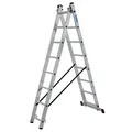 Produktbild: Krause Corda Aluminium-Mehrzweckleiter mit Dreifachfunktion 2x8 Sprossen