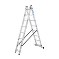 Produktbild: KRAUSE Vielzweckleiter CORDA silber 2x 8 Sprossen, H: 225,0 cm