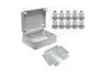 Produktbild: ARLI Verteilerbox Abzweigdose IP67 Aufputz 250x200x90mm Feuchtraumdose + Montageplatte, nach Auswahl: Kabelverschraubung M12 M16 M20 M25