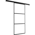Produktbild: inova Loft Glasschiebetür 1025 x 2200 mm Komplettset mit Aluminium Profil Schwarz