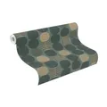 Produktbild: Vliestapete Rasch Kreise Grafik dunkelgrün gold Amazing 539752 (4,93€/1qm)