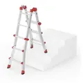 Produktbild: Hailo Aluminium Multifunktionsleiter M80 4x3 Sprossen