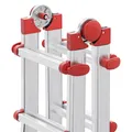 Produktbild: Hailo Multifunktions Teleskopleiter M80 4x3 Sprossen Anlegeleiter Stehleiter