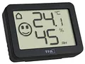 Produktbild: TFA Dostmann Mini Thermo-Hygrometer digital, 30.5055.01, Innentemperatur und Luftfeuchtigkeit, zur Raumklimaüberwachung, schwarz
