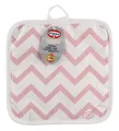 Produktbild: Dr. Oetker - 2x Topflappen 20x20cm Rosa Weiß Rückseite Grau Weiß Retro (4634)