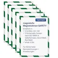 Produktbild: magnetoplan 1131445 Magnetofix Safety Magnetrahmen 5 Stk. A4 grün-weiß