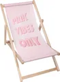 Produktbild: Dreamroots Liegestuhl klappbar Holz, Buchenholz bis zu 130 kg, Sonnenliege klappbar mit 3-stufiger Neigungsregulierung der Rückenlehne, Pink VibesOnly