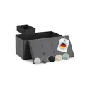 Produktbild: Blumtal Sitzbank mit Stauraum + extra Box - Truhenbank mit Stauraum 76x38x38 cm - Sitztruhe mit Stauraum - Bequemer Hocker mit Stauraum - Aufbewahrungsboxen - Polsterhocker - Sitzbox in Anthrazit