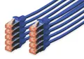 Produktbild: Digitus CAT 6 S/FTP Patchkabel, 10 Stück, 3 m, Cat6, S/FTP (S-STP), RJ-45, RJ-45, Blau