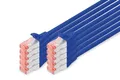 Produktbild: DIGITUS LAN Kabel Cat 6 – 3 m – 10 Stück – S/FTP Geschirmt – Blau