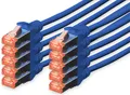 Produktbild: DIGITUS Patchkabel Kat. 6, S/FTP, 3,0 m, blau, Set