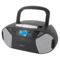 Produktbild: KENDO Boombox 24EX Radiorekorder mit CD-Spieler und Kassettendeck (Tragbar, UKW/FM-Radio, Netz- oder Batteriebetrieb) - Schwarz