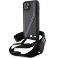 Produktbild: Hülle für iPhone 15 BMW M Edition Carbon Tricolor Lines & Strap