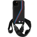 Produktbild: BMW iPhone 15, 14, 13 Hülle Case Cover M Power Carbon Tricolor Lines & Strap
