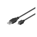Produktbild: Wentronic Goobay USB 2.0 Hi-Speed Kabel, Schwarz, 1.8 m - geeignet für Geräte mit Mini-USB Anschluss (93972)