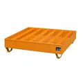 Produktbild: Profilwanne Auffangwanne Ölwanne Ölauffangwanne für 4x200L Fässer Stahl Orange