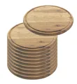 Produktbild: 10er SET METALTEX 561310000 Schneidebrett Ø 24 cm mit Saftrille aus Akazienho...