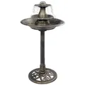 Produktbild: vidaXL Vogelbad mit Springbrunnen Bronzen 50×91 cm Kunststoff