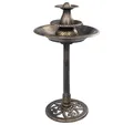 Produktbild: vidaXL Vogeltränke, Vogelbad mit Springbrunnen Bronzen 50×91 cm Kunststoff
