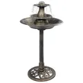 Produktbild: Vogelbad Mit Springbrunnen Bronzen 50x91 Cm Kunststoff Vogeltränke Trinkwasser