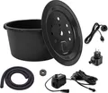 Produktbild: CLGarden Set Springbrunnenpumpe SP1 mit 90l Becken GFK Abdeckung PE Wasserbehälter Springbrunnenbecken Gartenbrunnen DIY LED Beleuchtung 12V Pumpe
