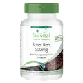 Produktbild: Roter Reis 600 mg - 120 Kapseln, fermentiert mit Monacolin K - VEGAN | fairvital