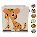 Produktbild: LIFENEY Aufbewahrungsbox Kinder mit Tiger Motiv I Spielzeugbox mit Tiermotiv passend für Würfelregale I Ordnungsbox für das Kinderzimmer I Aufbewahrungskorb Kinder