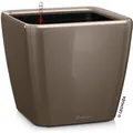 Produktbild: Lechuza Übertopf QUADRO LS 50, taupe hochglanz, 50 x 47 x 50 cm, aus Kunststoff, für innen und außen, Wasserspeicher und Innentopf