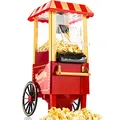 Produktbild: Gadgy Popcornmaschine Heißluft - Retro Popcorn Maker - Popcorn Maschine für Fettfreies Ölfreies Pop Corn - Gesunder Maïs Snack - Popkorn Maschine Rot