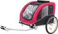 Produktbild: TRIXIE Fahrradanhänger für Hunde - schwarz/rot - 75 × 86 × 80/145 cm