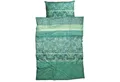 Produktbild: CASATEX Bettwäsche Barock Smaragd, Biber, 2 teilig, Ornamente, Streifen, Biber
