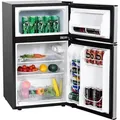 Produktbild: 90l Kühlschrank Mit 27l Gefrierfach Kühl-gefrier-kombination Standkühlschrank Gefrierschrank Mini Kühlschrank Grau - Costway