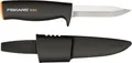 Produktbild: Fiskars Universalmesser K40 | Outdoor & Campingmesser | 10 cm rostfreie Klinge | Köcher
