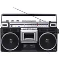 Produktbild: Silva Schneider PCR 1980 Kassettenradio UKW, MW, KW Kassette, Bluetooth, USB, UKW, MW, KW Aufnahmefunktion, Inkl. Mikrofon Schwarz