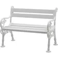 Produktbild: PROREGAL Gartenbank Curacao 2 Sitzer Weiß HxBxT 85 x 115 x 60 cm Witterungskunststoff & UV Beständiger Kunststoff Parkbank Sitzbank