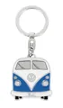 Produktbild: VW Collection by BRISA Schlüsselanhänger Volkswagen Schlüsselring im T1 Bulli Bus Design, emaillierter Anhänger in Blau