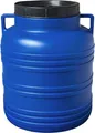 Produktbild: plasteo® 20 Liter Weithalsfass blau mit Deckel und Griffen, Lebensmittelecht BPA-Frei Campingtonne Sauerkrautfass Futtertonne Schraubdeckelfass