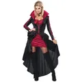 Produktbild: California Costumes Kostüm Verführerisches Vampir-Kostüm für Damen Halloweenkostüm schwarz-rot schwarz S (38/40)