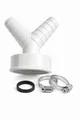 Produktbild: Doppelanschluss für Waschmaschine 1 1/2 Zoll , Spülmaschine Ablaufadapter für Spülmaschine und Waschmaschine Y-Adapter für Schlauch mit Zulaufanschluss von 19-24 mm und Ablauf DN 40