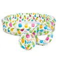 Produktbild: 6941057454696 Zestaw 3w1 basen dmuchany, piłka i kółko 132x28 cm INTEX 59469 ana
